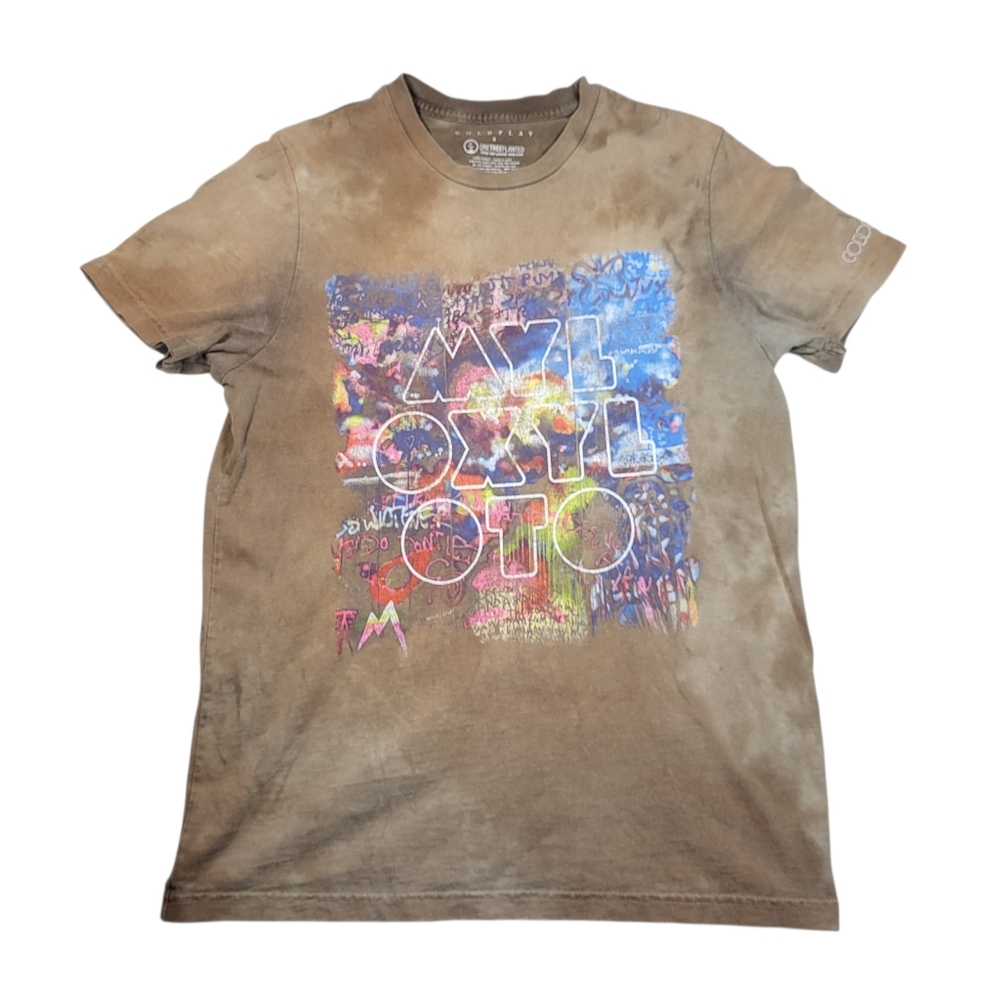 Coldplay x OneTreePlanted Unisex Mylo Xyloto Brown Tie-Dye Tee - S